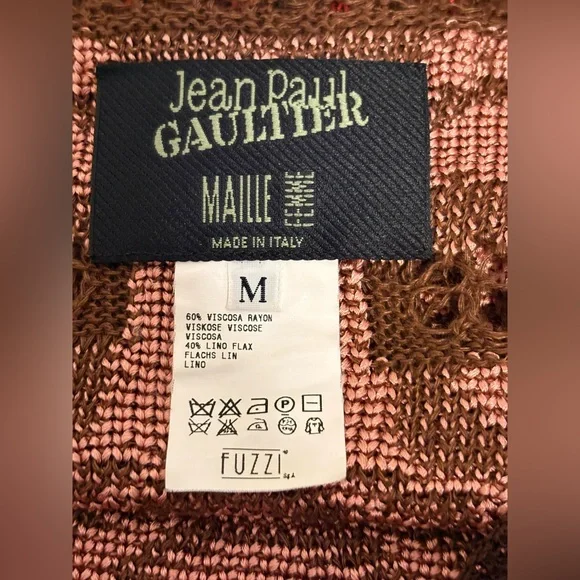 Jean Paul Gaultier Knit Sheer Multi-Color Jumper Vintage Dress Size Medium - Picture 9 of 9